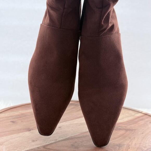 Naturalizer Tribute Boots Womens Size 10M Suede Ankle Heels Pointed Toe Zip - Picture 7 of 14